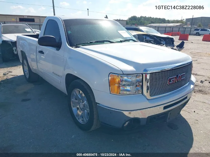 2008 GMC Sierra 1500 Work Truck VIN: 1GTEC14C38Z228086 Lot: 40680475