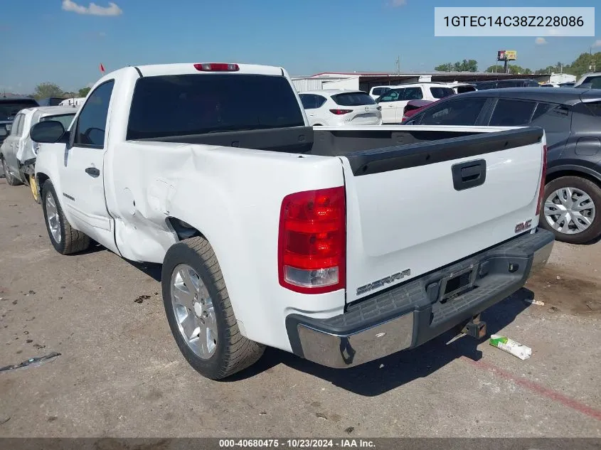 2008 GMC Sierra 1500 Work Truck VIN: 1GTEC14C38Z228086 Lot: 40680475