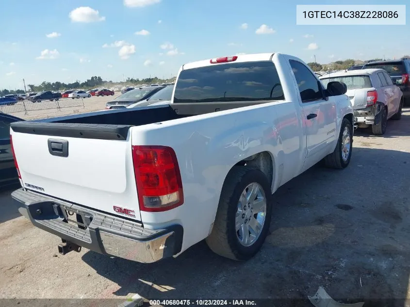 2008 GMC Sierra 1500 Work Truck VIN: 1GTEC14C38Z228086 Lot: 40680475