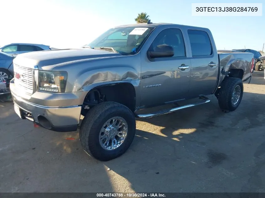 2008 GMC Sierra 1500 Sle1 VIN: 3GTEC13J38G284769 Lot: 40743788