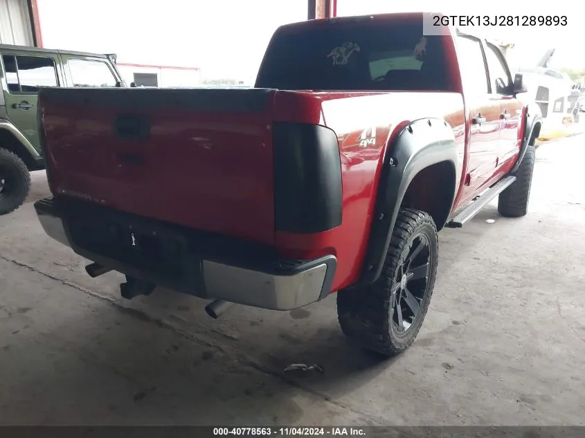 2GTEK13J281289893 2008 GMC Sierra 1500 Sle1