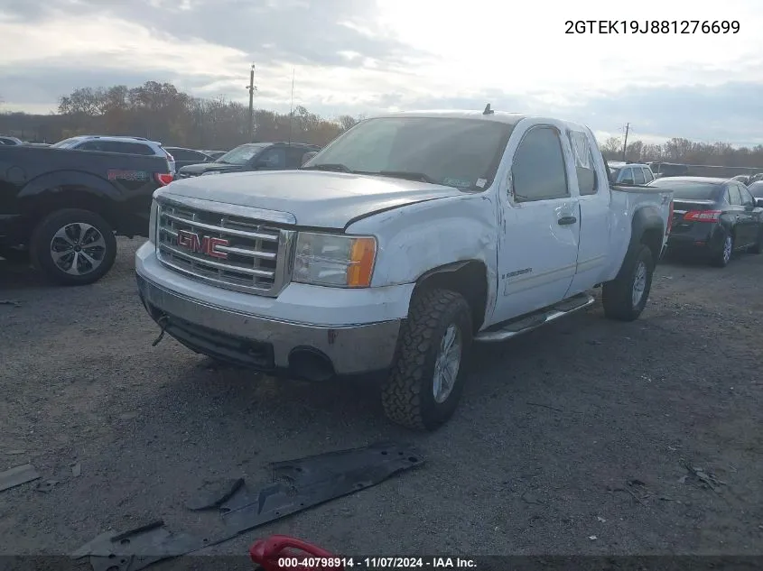 2008 GMC Sierra 1500 Sle1 VIN: 2GTEK19J881276699 Lot: 40798914