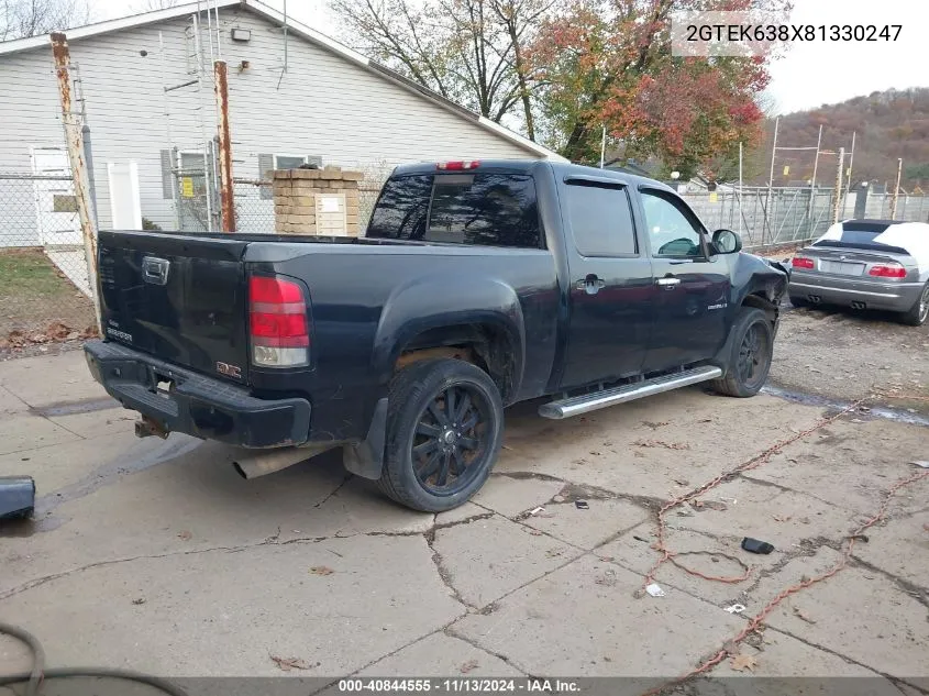 2008 GMC Sierra 1500 Denali VIN: 2GTEK638X81330247 Lot: 40844555