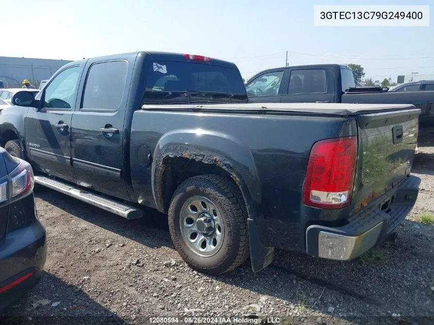 2009 GMC Sierra 1500 VIN: 3GTEC13C79G249400 Lot: 12080594