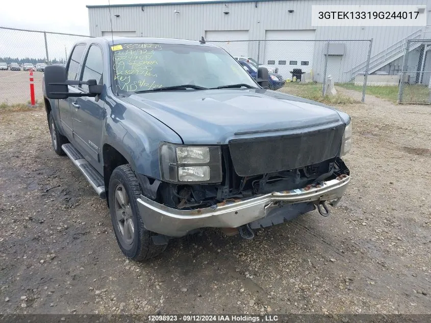 2009 GMC Sierra 1500 VIN: 3GTEK13319G244017 Lot: 12098923