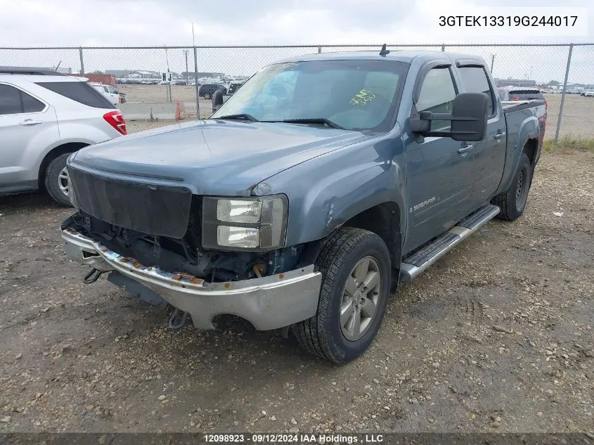 2009 GMC Sierra 1500 VIN: 3GTEK13319G244017 Lot: 12098923