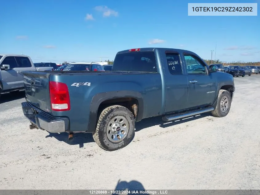 2009 GMC Sierra 1500 VIN: 1GTEK19C29Z242302 Lot: 12120869