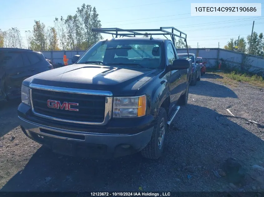 2009 GMC Sierra C1500 VIN: 1GTEC14C99Z190686 Lot: 12123672