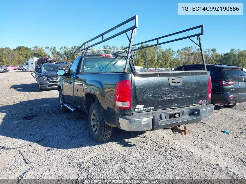 2009 GMC Sierra C1500 VIN: 1GTEC14C99Z190686 Lot: 12123672