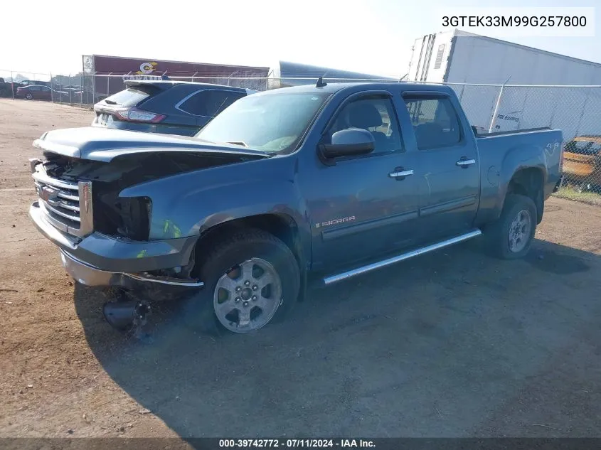 2009 GMC Sierra 1500 Slt VIN: 3GTEK33M99G257800 Lot: 39742772