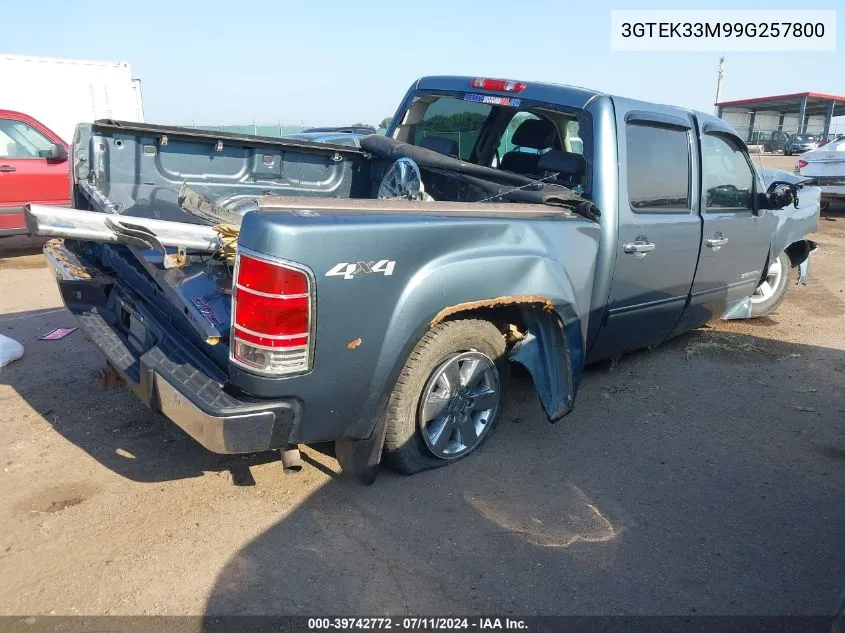 2009 GMC Sierra 1500 Slt VIN: 3GTEK33M99G257800 Lot: 39742772