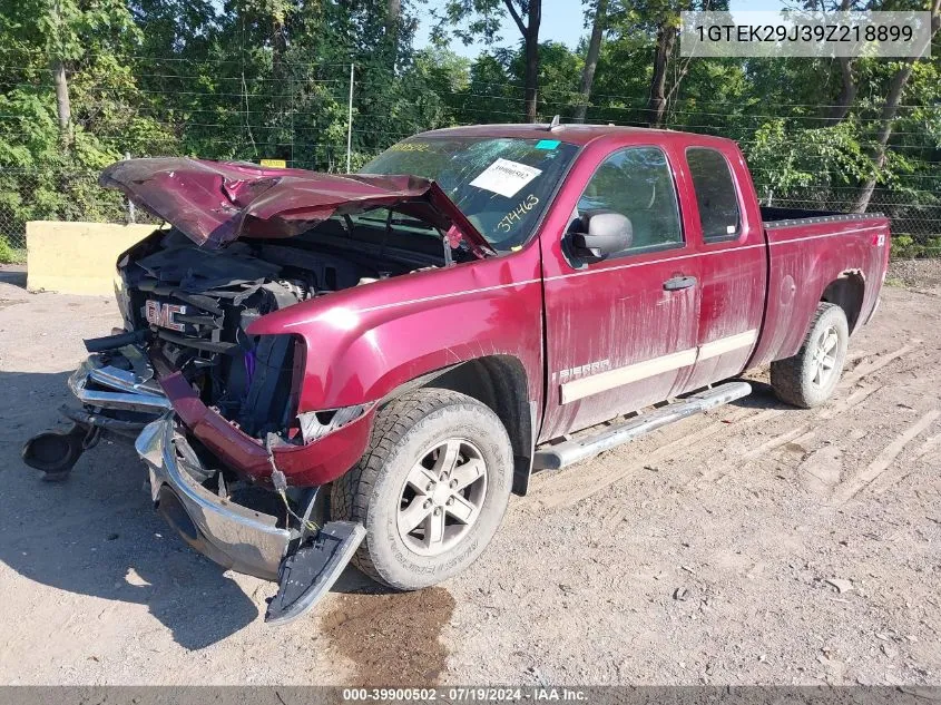 2009 GMC Sierra 1500 Sle VIN: 1GTEK29J39Z218899 Lot: 39900502