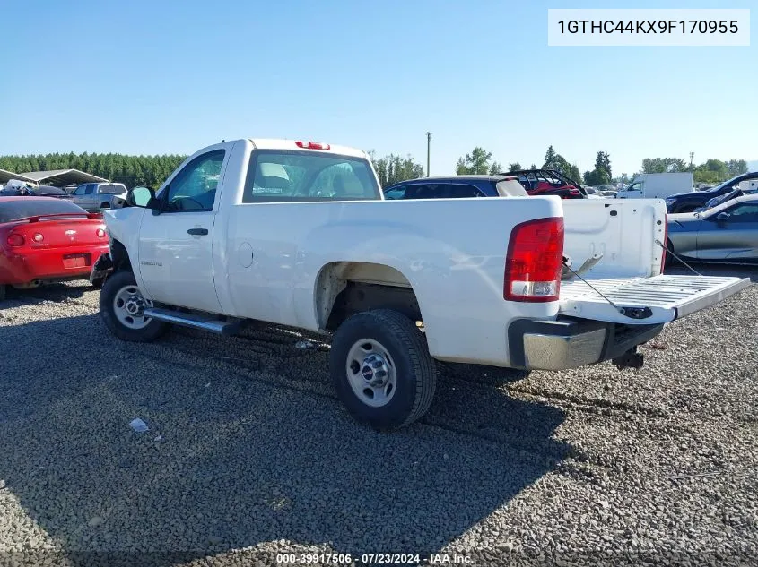 2009 GMC Sierra 2500Hd Work Truck VIN: 1GTHC44KX9F170955 Lot: 39917506