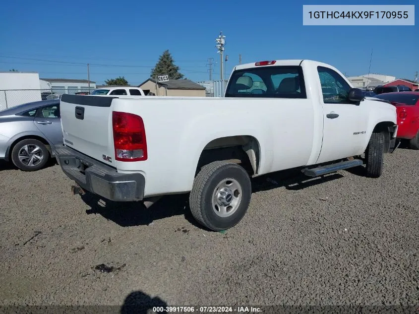 2009 GMC Sierra 2500Hd Work Truck VIN: 1GTHC44KX9F170955 Lot: 39917506