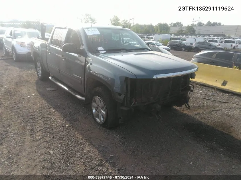 2009 GMC Sierra 1500 Hybrid 3Hb VIN: 2GTFK135291119624 Lot: 39977446