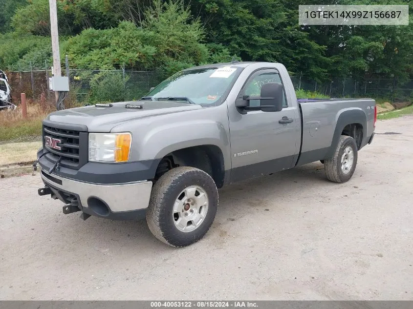 2009 GMC Sierra 1500 Work Truck VIN: 1GTEK14X99Z156687 Lot: 40053122