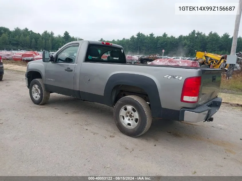 2009 GMC Sierra 1500 Work Truck VIN: 1GTEK14X99Z156687 Lot: 40053122