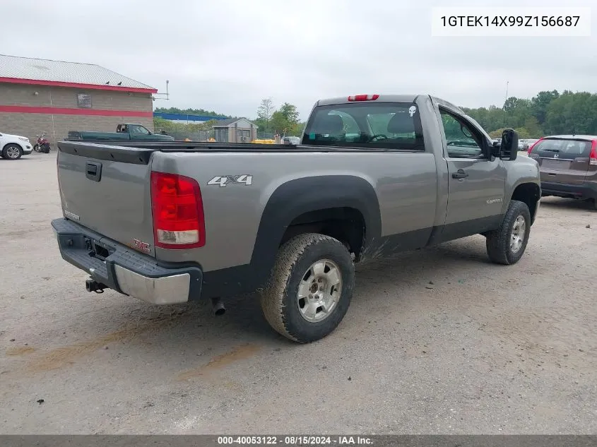 2009 GMC Sierra 1500 Work Truck VIN: 1GTEK14X99Z156687 Lot: 40053122