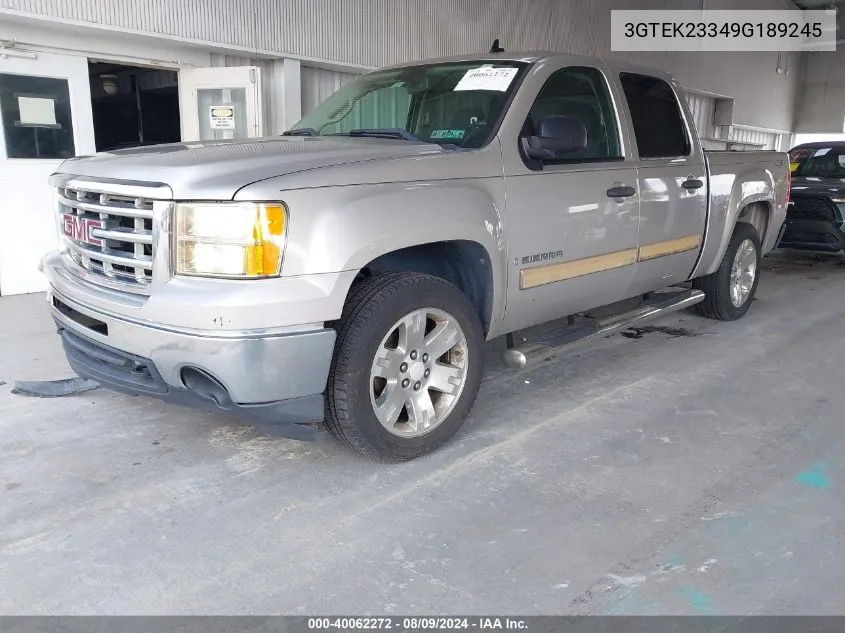 2009 GMC Sierra 1500 Sle VIN: 3GTEK23349G189245 Lot: 40062272