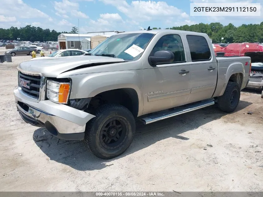 2009 GMC Sierra 1500 Sle VIN: 2GTEK23M291112150 Lot: 40070135