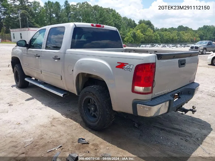 2009 GMC Sierra 1500 Sle VIN: 2GTEK23M291112150 Lot: 40070135