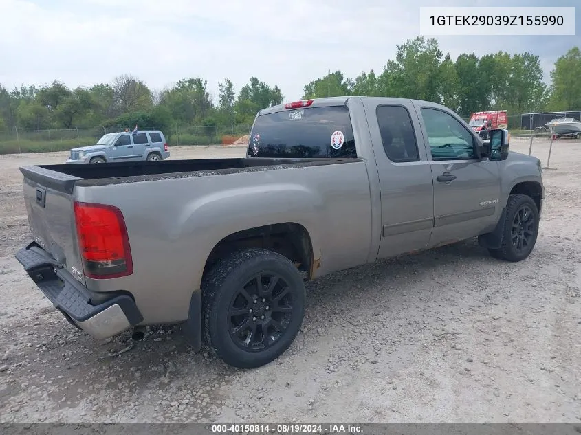 2009 GMC Sierra 1500 Sle VIN: 1GTEK29039Z155990 Lot: 40150814