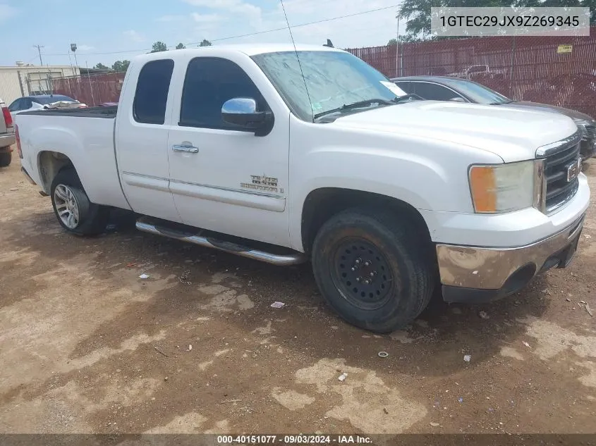 2009 GMC Sierra 1500 Sle VIN: 1GTEC29JX9Z269345 Lot: 40151077