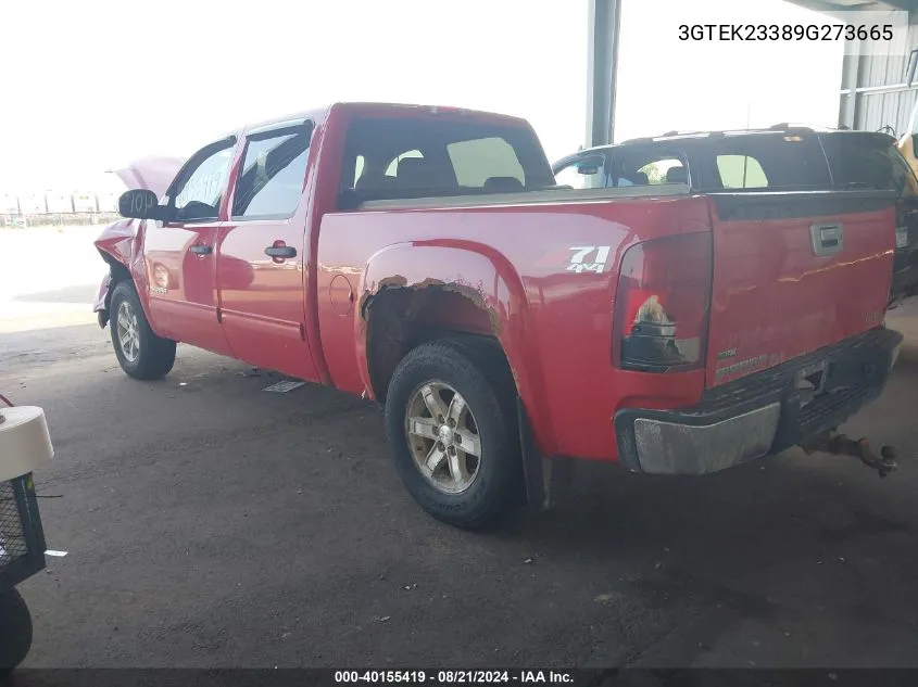 3GTEK23389G273665 2009 GMC Sierra K1500 Sle