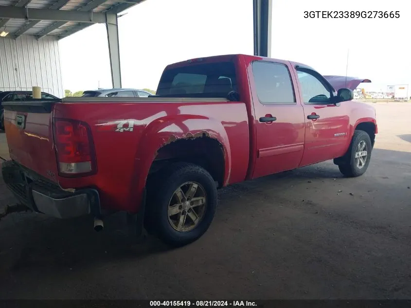 3GTEK23389G273665 2009 GMC Sierra K1500 Sle