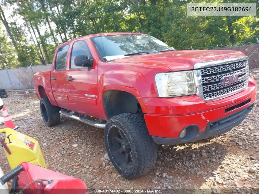 2009 GMC Sierra 1500 Sle VIN: 3GTEC23J49G182694 Lot: 40174492