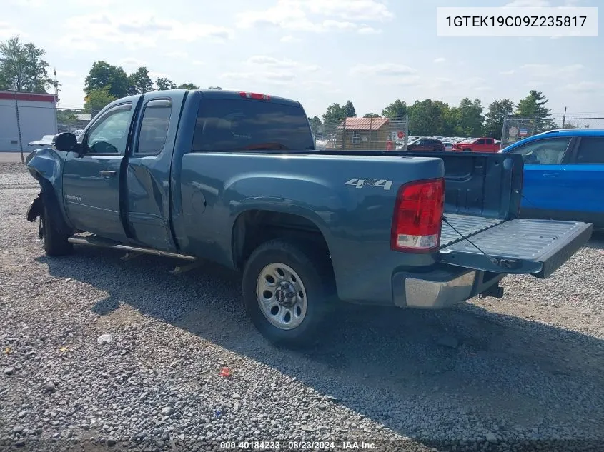 2009 GMC Sierra 1500 Sl VIN: 1GTEK19C09Z235817 Lot: 40184233