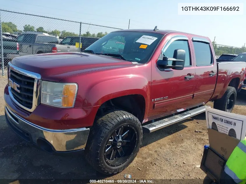 2009 GMC Sierra 2500Hd Work Truck VIN: 1GTHK43K09F166692 Lot: 40210465