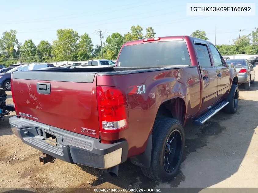 2009 GMC Sierra 2500Hd Work Truck VIN: 1GTHK43K09F166692 Lot: 40210465