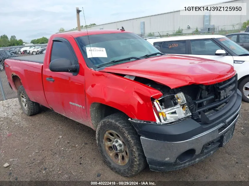 2009 GMC Sierra 1500 Work Truck VIN: 1GTEK14J39Z125950 Lot: 40222418