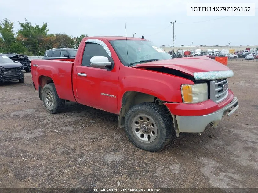 2009 GMC Sierra 1500 Work Truck VIN: 1GTEK14X79Z126152 Lot: 40240718