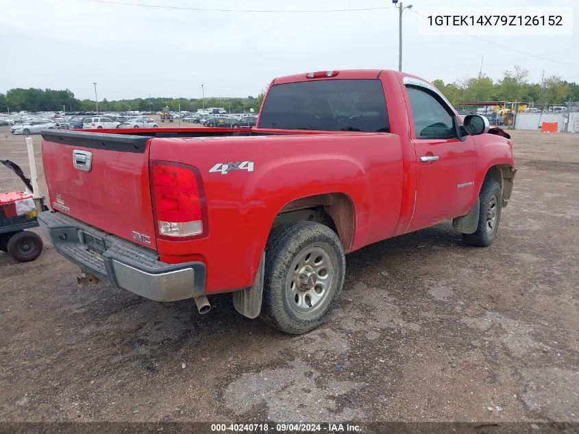 2009 GMC Sierra 1500 Work Truck VIN: 1GTEK14X79Z126152 Lot: 40240718