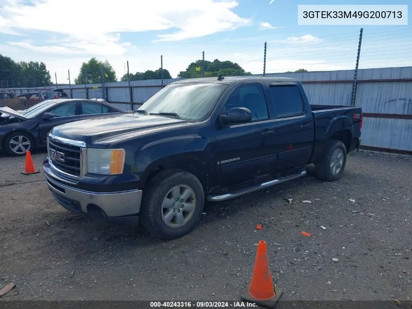 2009 GMC Sierra 1500 Slt VIN: 3GTEK33M49G200713 Lot: 40243316