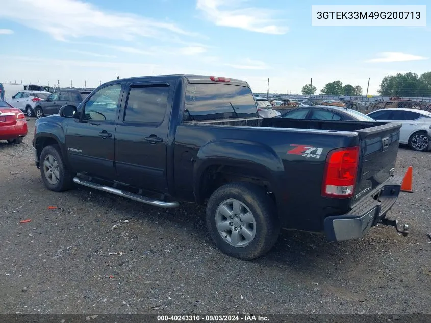 2009 GMC Sierra 1500 Slt VIN: 3GTEK33M49G200713 Lot: 40243316