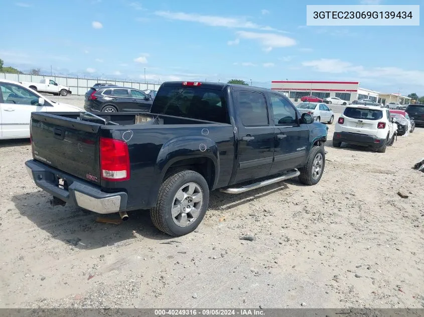 2009 GMC Sierra 1500 Sle VIN: 3GTEC23069G139434 Lot: 40249316