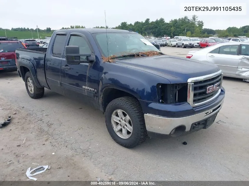 2009 GMC Sierra 1500 Sle VIN: 2GTEK29J991105435 Lot: 40259018