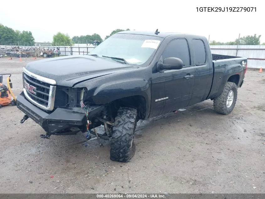 2009 GMC Sierra 1500 Sle VIN: 1GTEK29J19Z279071 Lot: 40269064