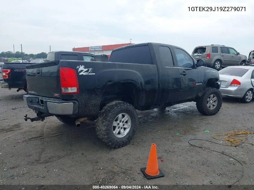 2009 GMC Sierra 1500 Sle VIN: 1GTEK29J19Z279071 Lot: 40269064