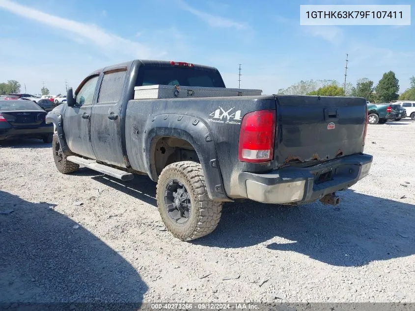 2009 GMC Sierra K2500 Slt VIN: 1GTHK63K79F107411 Lot: 40273266