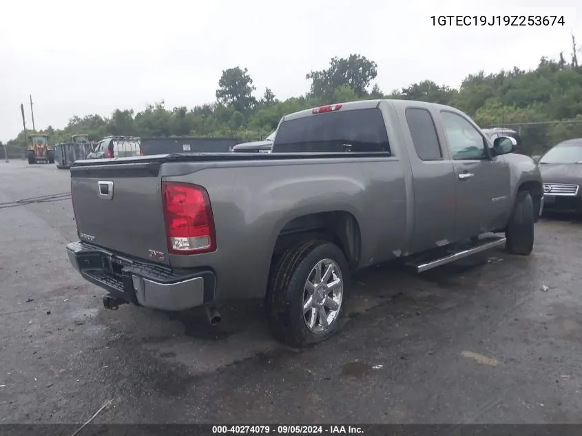 2009 GMC Sierra 1500 Work Truck VIN: 1GTEC19J19Z253674 Lot: 40274079