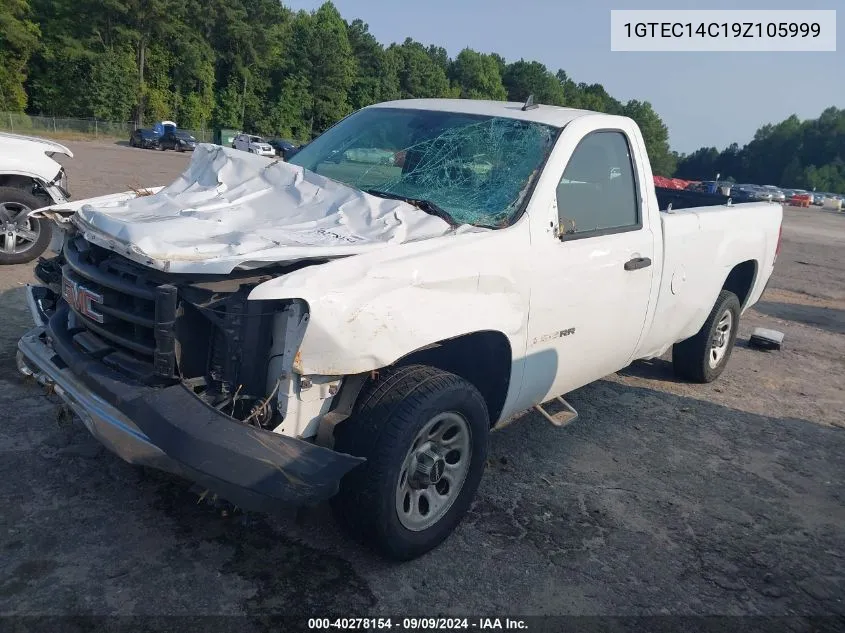 2009 GMC Sierra 1500 Work Truck VIN: 1GTEC14C19Z105999 Lot: 40278154