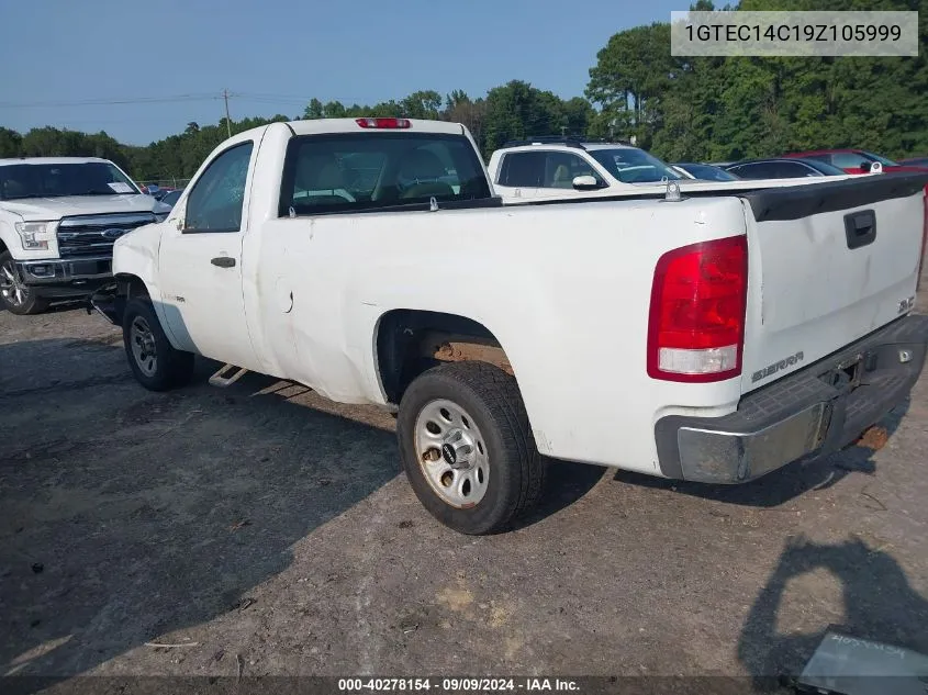 2009 GMC Sierra 1500 Work Truck VIN: 1GTEC14C19Z105999 Lot: 40278154