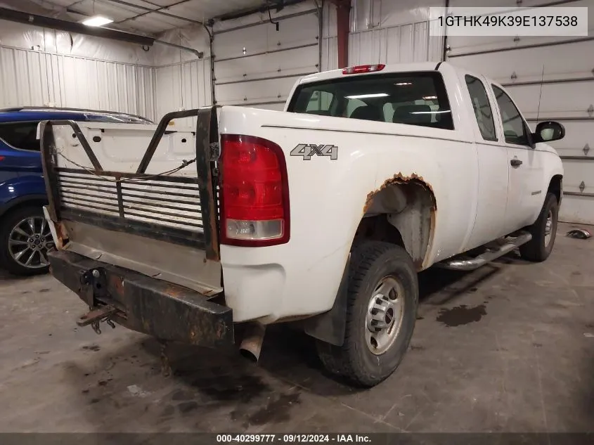 2009 GMC Sierra 2500Hd Work Truck VIN: 1GTHK49K39E137538 Lot: 40299777