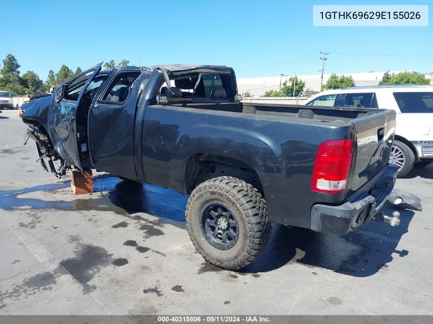 1GTHK69629E155026 2009 GMC Sierra 2500Hd Slt