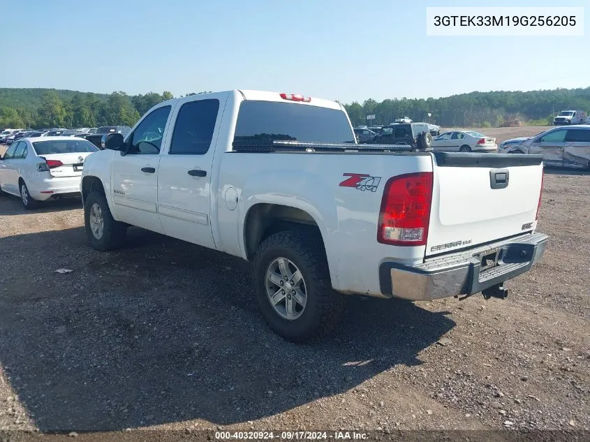 2009 GMC Sierra K1500 Slt VIN: 3GTEK33M19G256205 Lot: 40320924