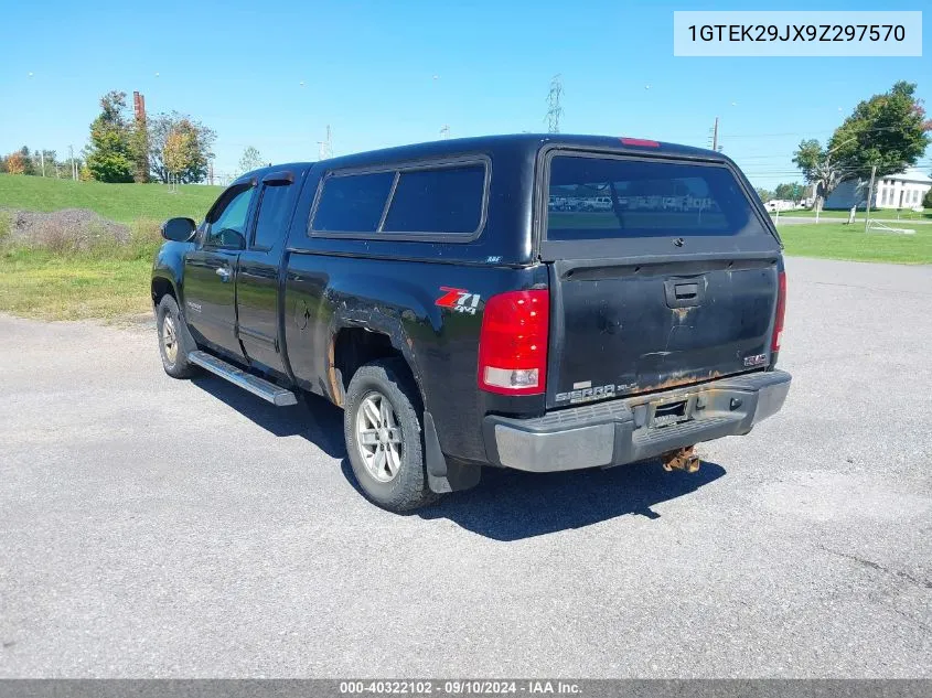 1GTEK29JX9Z297570 2009 GMC Sierra K1500 Sle